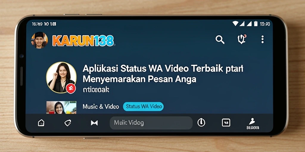 Tampilan antarmuka KARUN138 yang ramah pengguna untuk membuat Status WA Video.