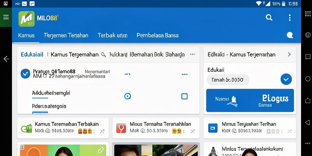 Antarmuka pengguna MILO88 yang sederhana dan fungsional.