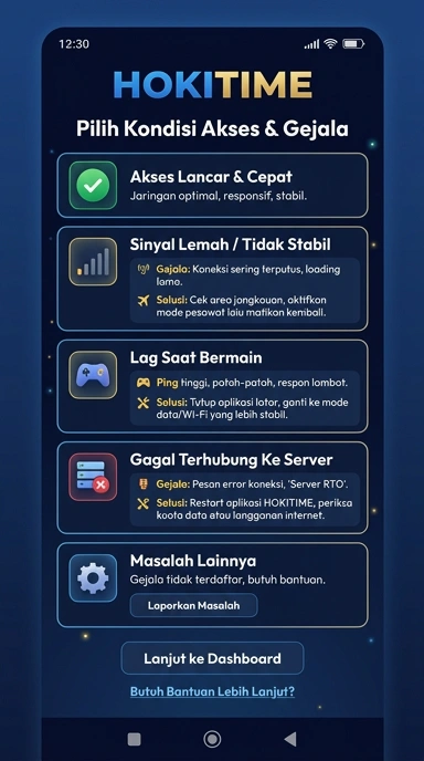 Tampilan link alternatif hokitime